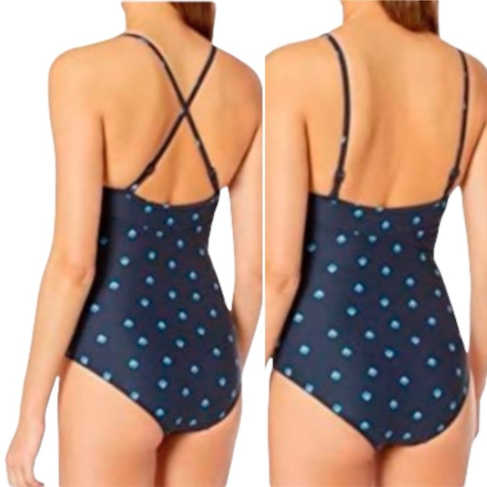 Seafolly Sunflower border Maillot Swimsuit Blue 4 - Picture 2 of 15